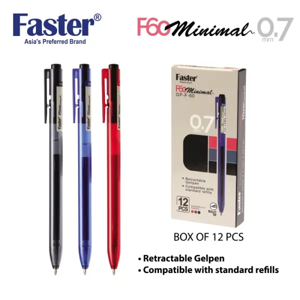 FASTER F60 MINIMAL GEL PEN | Jiwa Book Store