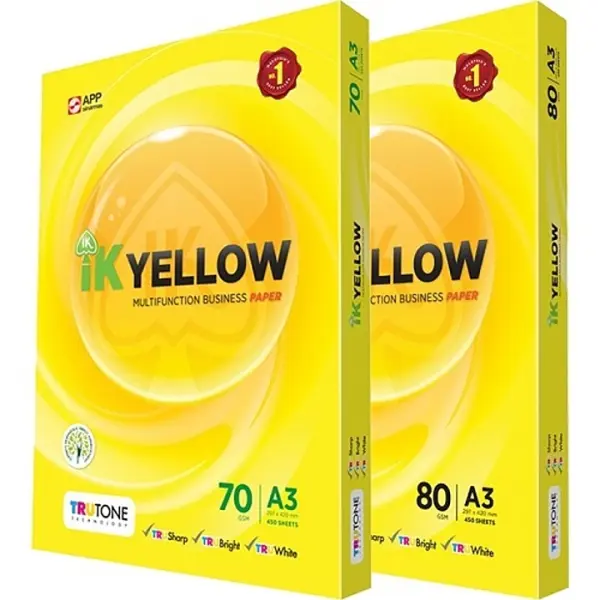 IK YELLOW A3 PAPER 500 SHEETS | Jiwa Book Store