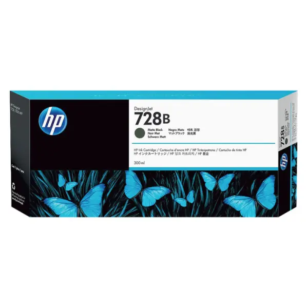 HP 728B MATTE BLACK INK CARTRIDGE (300ML) | Jiwa Book Store