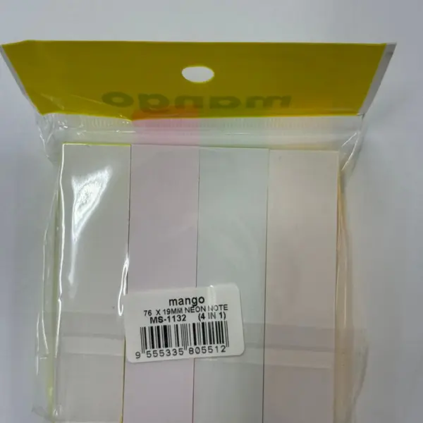 MANGO COLOUR POST IT PAD MS-1132 (4 IN 1)  [3" x 3"] | Jiwa Book Store