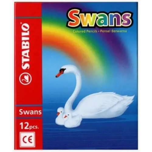 STABILO SWAN COLOUR PENCIL 12 COLOUR (SHORT) | Jiwa Book Store
