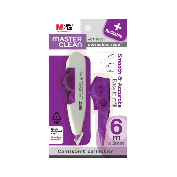 M&G MASTER CLEAN REFILLABLE CORRECTION TAPE (ACT56071) Color