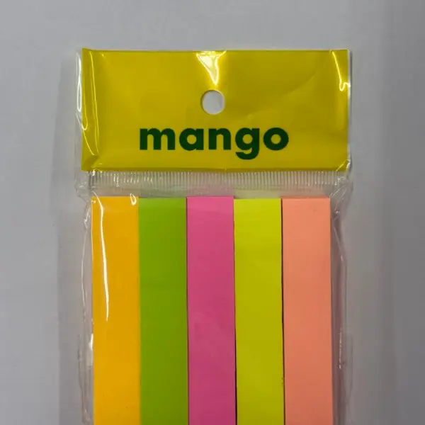 MANGO COLOUR POST IT PAD MS-1121 (5 IN 1) [3"X3"] | Jiwa Book Store