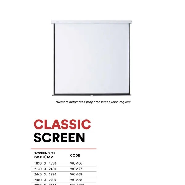 CLASSIC SCREEN (PROJECTOR SCREEN) | Jiwa Book Store