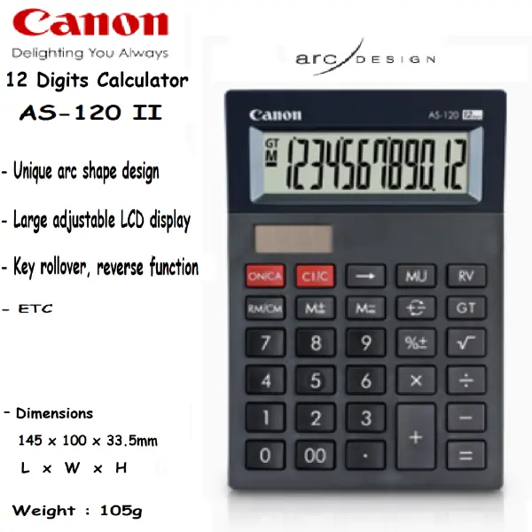 Canon AS-120 II Calculator | Jiwa Book Store