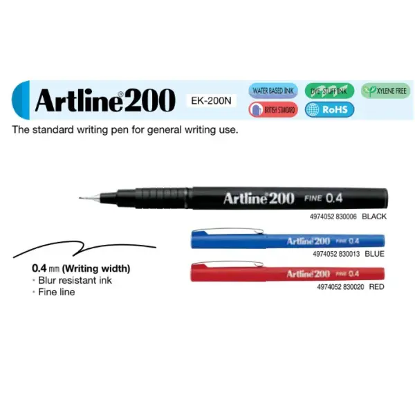 ARTLINE 200 WRITING PEN | Jiwa Book Store