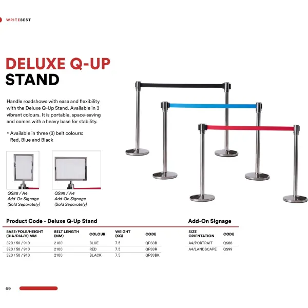 DELUXE Q-UP STAND (WITHOUT SIGNAGE) | Jiwa Book Store