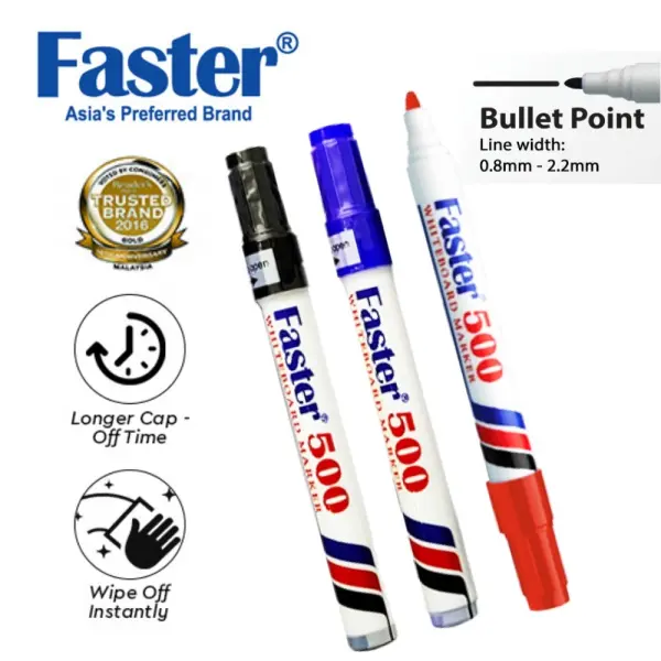 FASTER 500 WHITEBOARD MARKER | Jiwa Book Store