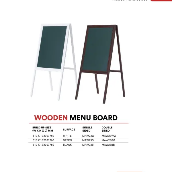 WRITEBEST WOODEN MENU BOARD (GREEN SURFACE) | Jiwa Book Store