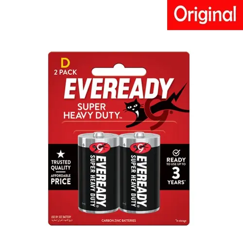 Eveready D Battery (2 Pcs Pack) | Jiwa Book Store