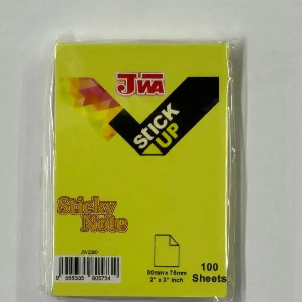 JIWA POST IT PAD 2" X 3"  (YELLOW) | Jiwa Book Store