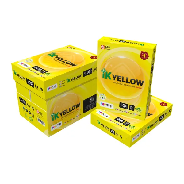 A4 IK YELLOW PAPER (500 SHEETS) | Jiwa Book Store