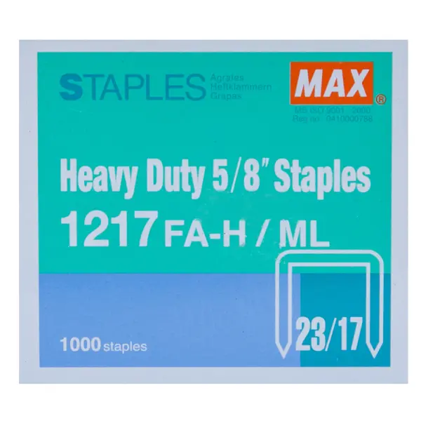 MAX Heavy Duty 5/8" Staples 1217 FA-H / ML | Jiwa Book Store