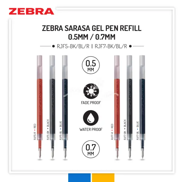 ZEBRA SARASA CLIP GEL PEN  REFILL | Jiwa Book Store