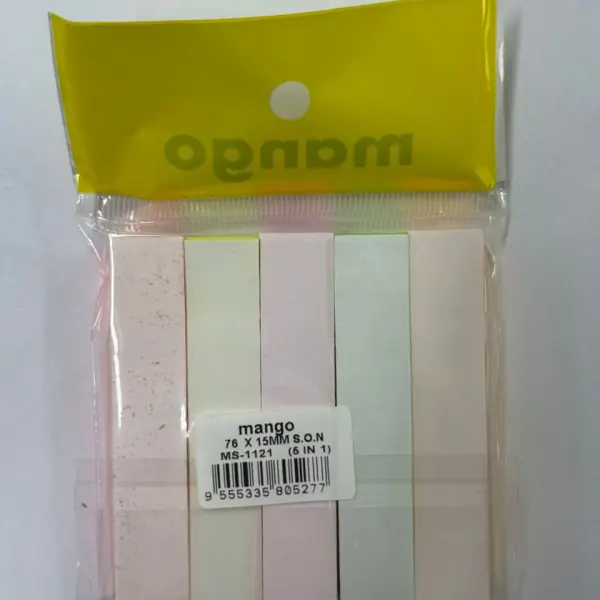 MANGO COLOUR POST IT PAD MS-1121 (5 IN 1) [3"X3"] | Jiwa Book Store