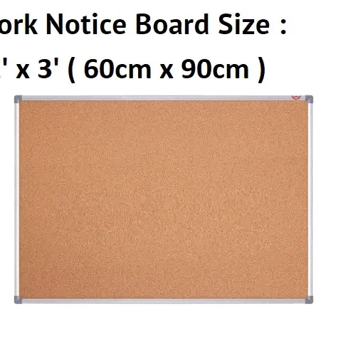 CORK NOTICE BOARD (ALUMINIUM FRAME) | Jiwa Book Store