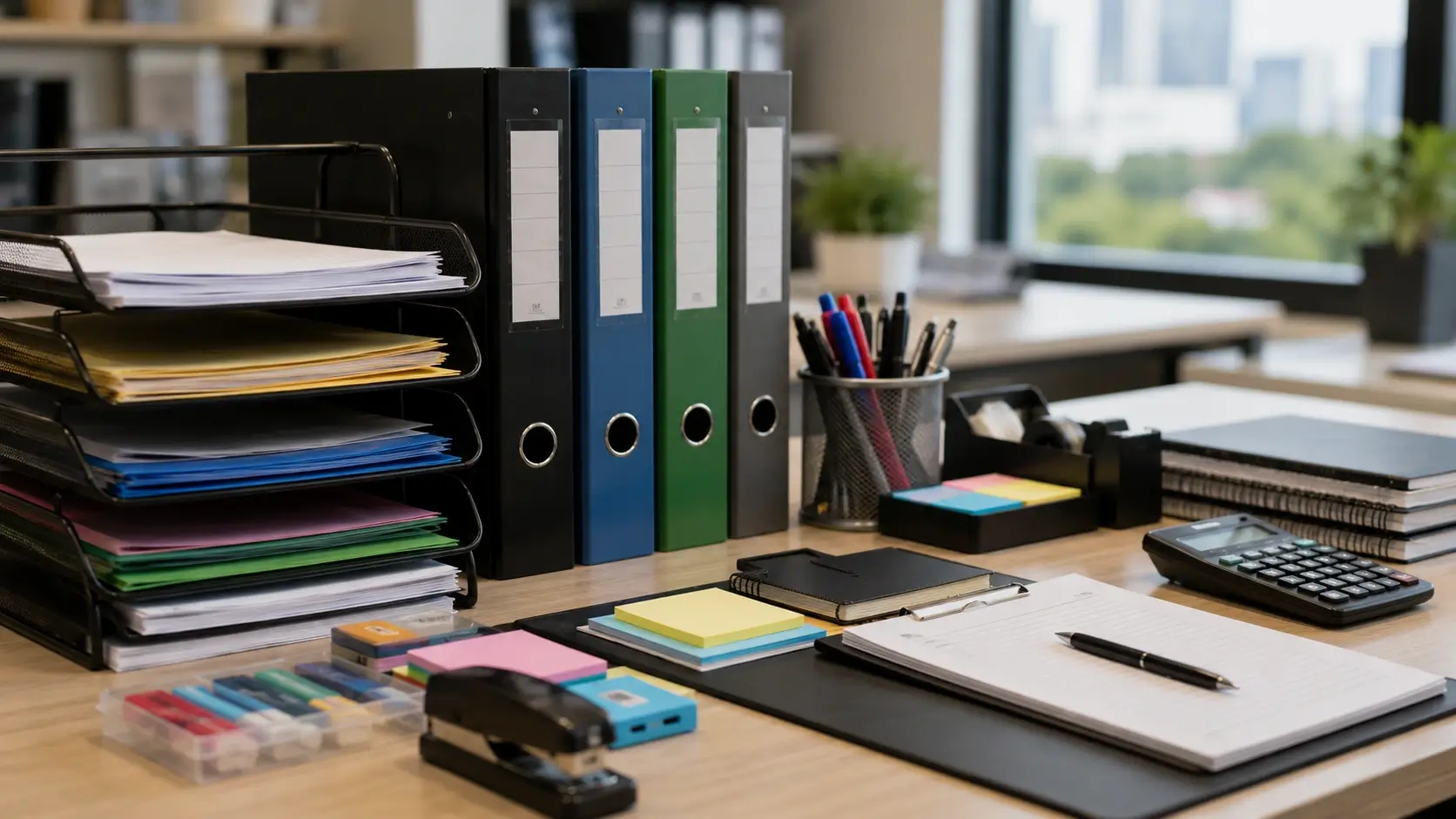 Business office supply procurement Malaysia with A4 paper files thermal paper rolls pantry items and stationery stock