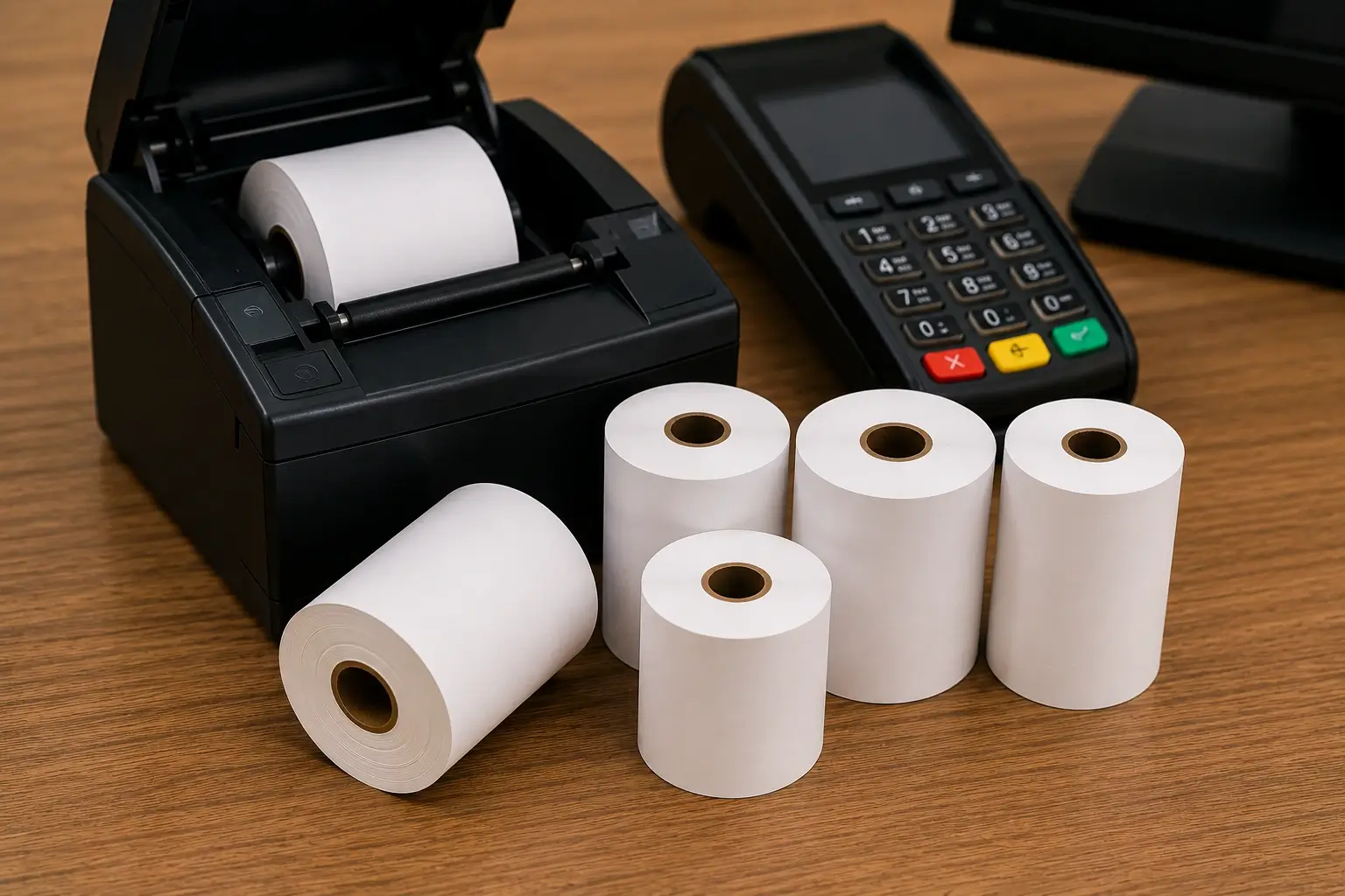 How to measure POS receipt paper roll width diameter and core size before ordering thermal paper rolls in Malaysia