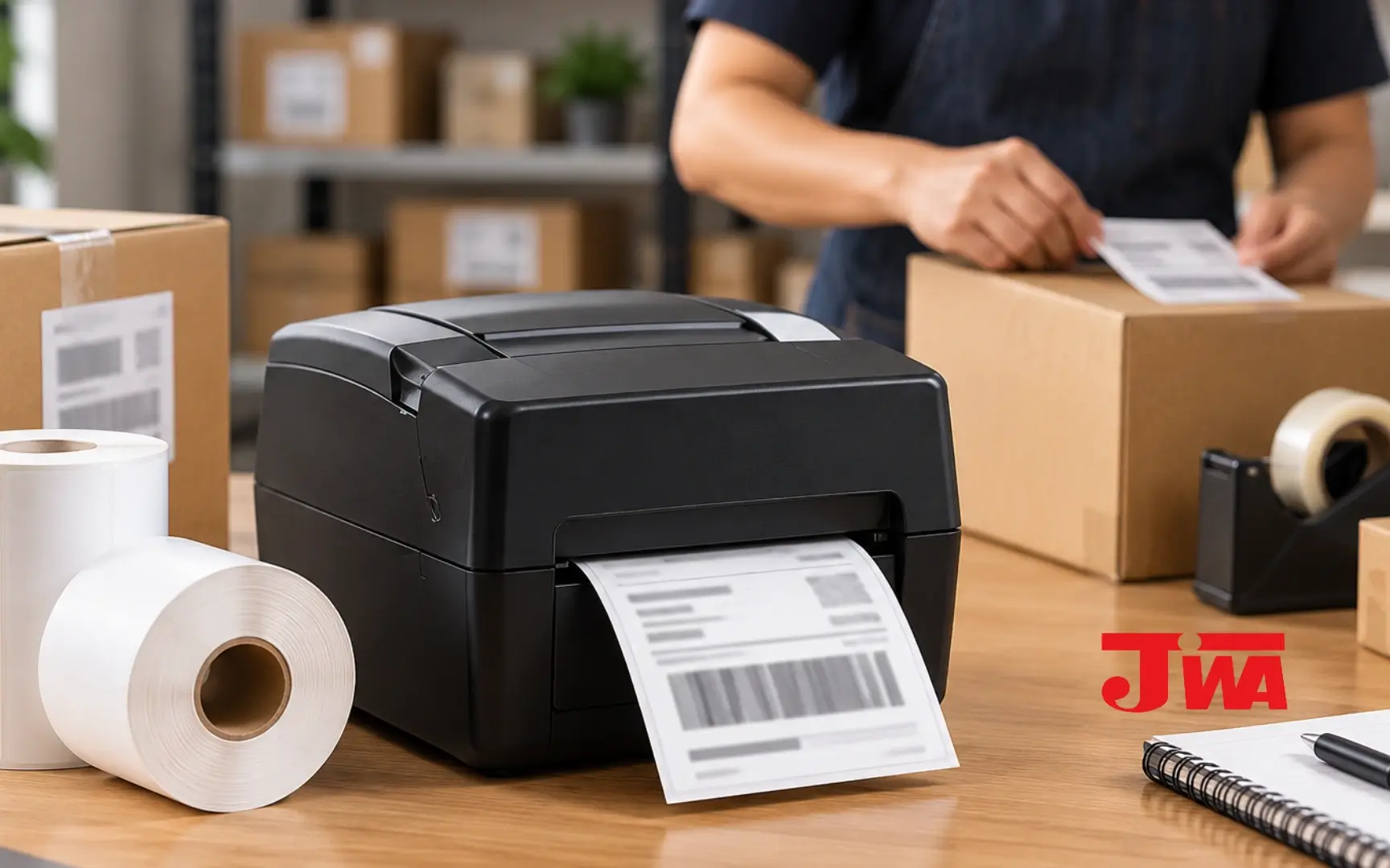 Thermal label printer Malaysia printing 100x150mm AWB shipping label for business parcel